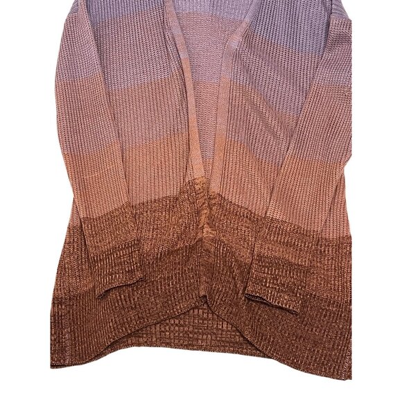 Maurices Womens Ombre Knit Cardigan Sweater - Size M 100% Acrylic Fall Colors - Picture 3 of 11